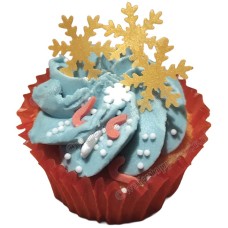 36 Gold Snowflakes