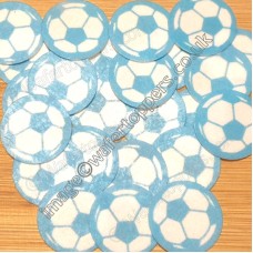 24 Small Blue Footballs